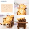 SecondWinterDJ Cute Cats Statue Leisure Decor Domestic Cat Friendly Sculpture, Lounge Chair Figures Animal Figurines, Playing Kitten Home Dcor for Office Bedroom view 4