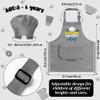 Kid Apron and Chef Hat Set - R HORSE 2Pcs Adjustable Children Gray Kitchen Apron, Dress up Role Play Chef Toy Cooking Baking Painting and Training Kits Kid Funny Cooking Birthday Gift for Kids view 2