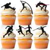 18 PCS Track and Field Cupcake Toppers Sports Running High Jump Javelin Throw Cake Decor Picks Track and Field Birthday Party Decorations Supplies view 1