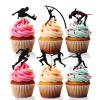 18 PCS Track and Field Cupcake Toppers Sports Running High Jump Javelin Throw Cake Decor Picks Track and Field Birthday Party Decorations Supplies view 2