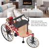 JTLB 1:12 Scale Retro Tricycle Ornament, Alloy Model Decoration with High Simulation for Kids Over 3 Years Old, Home Decor, Ideal Model Collectors, Birthdays (Red) view 3