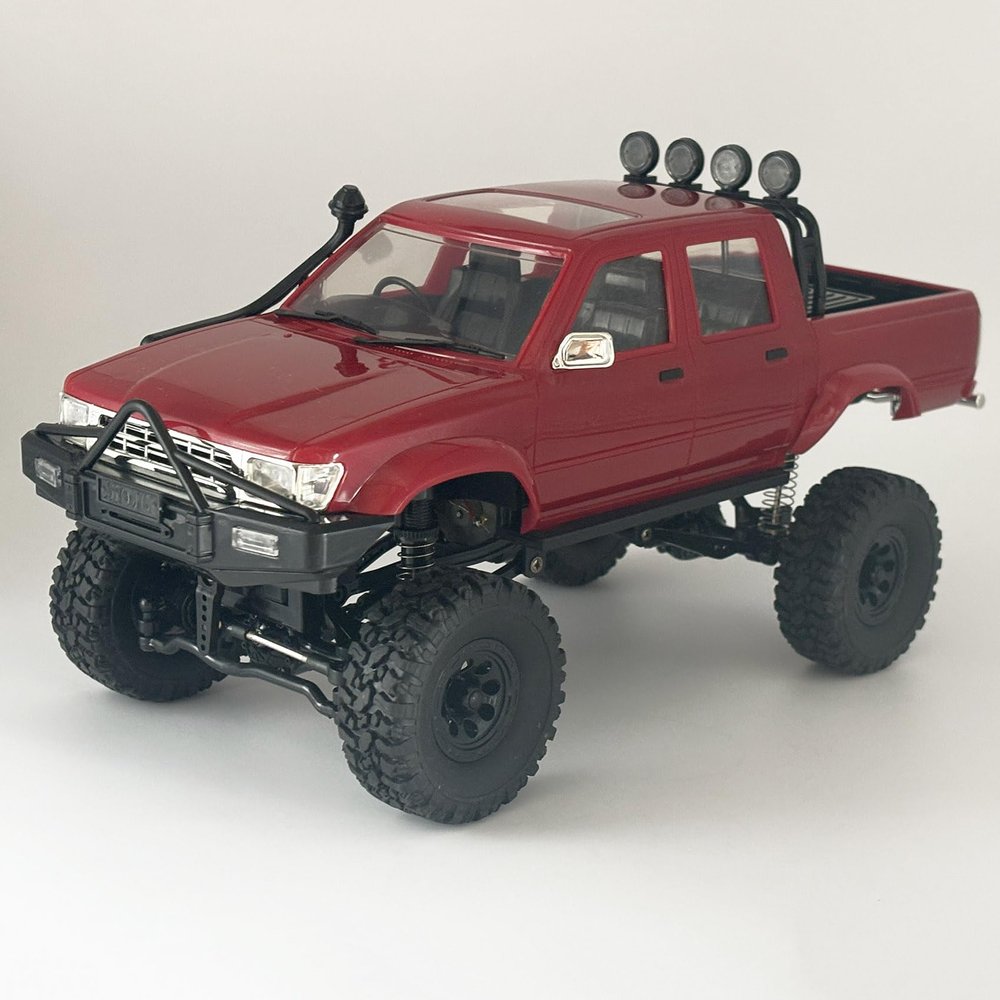 HLSFWDRIVE RC Rock Crawler 4x4 RC Truck 1/16 Scale RC Crawler WPL C64-1 Remote Control Truck Off Road RTR All Terrain 260 Motor 2.4GHz Fully Proportional Upgraded Chassis Hobby Vehicle for Adult