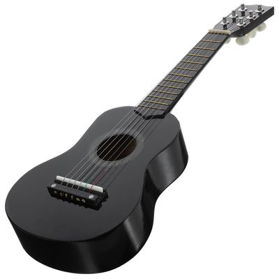 Children's Guitar Toy Mini Toys for Childrens Guitar Acoustic Children's s Training Instrument Beginner for Wooden Black