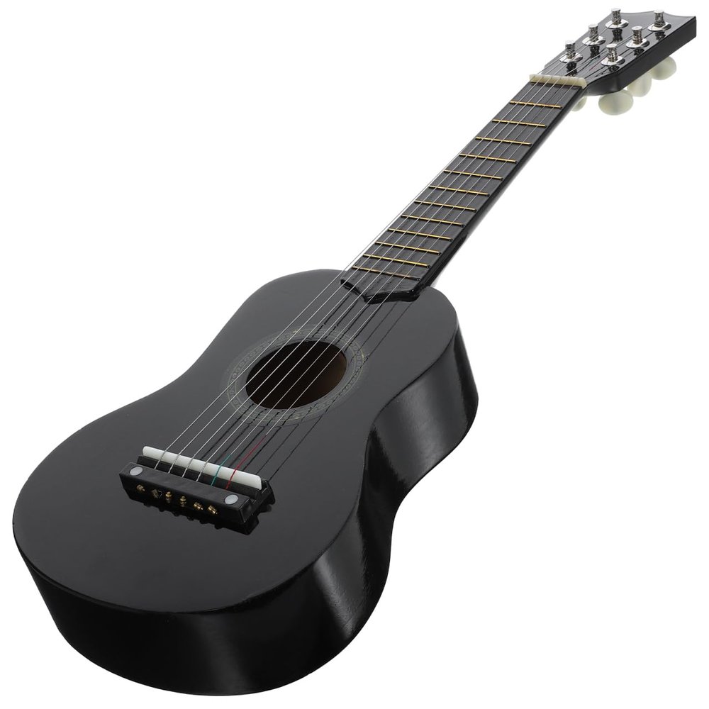 Children's Guitar Toy Mini Toys for Childrens Guitar Acoustic Children's s Training Instrument Beginner for Wooden Black