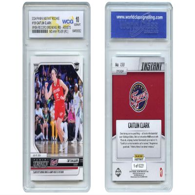2024 Panini Instant Caitlin Clark WNBA Record Breaking (RB) Assists Indiana Fever #159 Rookie Card (RC) - Certified GEM Mint 10