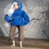 12" Female/Girl Jack Frost Doll with a Complete Costume Set: Hoodie, Pants & Cane view 3