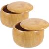 FAVOMOTO 2PCS Go Chess Storage Bowl with Lid, Solid Jar Lid Chess Can Game Pieces Holder Game Stone Storage Can for Organizing Go Stones view 1