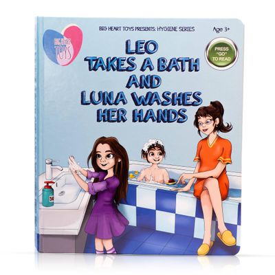 Leo Takes a Bath and Luna Washes Her Hands - Sound Book for Kids (Hygiene Series) | Montessori Autism Books | Builds Social Skills, Learning & Communication | Neurodivergent Children's Sound Books