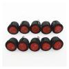 POWTAXBJGD 10Pcs 20mm ON/Off Round Rocker Toggle Switch 6A/250VAC 10A 125VAC Push Button Switch Red Black White(Red) view 1