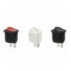 POWTAXBJGD 10Pcs 20mm ON/Off Round Rocker Toggle Switch 6A/250VAC 10A 125VAC Push Button Switch Red Black White(Red) view 2