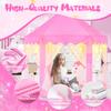 CUBNBUD Princess Tent with Lights and Rug, Playhouse for Girls Age 4-7, Kids Play Tent for Girls Indoor, Castle Playhouse for Toddlers, Pink Princess Toy 55x53 inch view 3