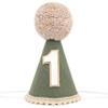 Agvgaza Wild One Birthday Hat - Wild Woodland First Birthday Decorations, Deep Green Hat, Safari Jungle Crown Photo Props Cake Smash for Baby Boys view 1