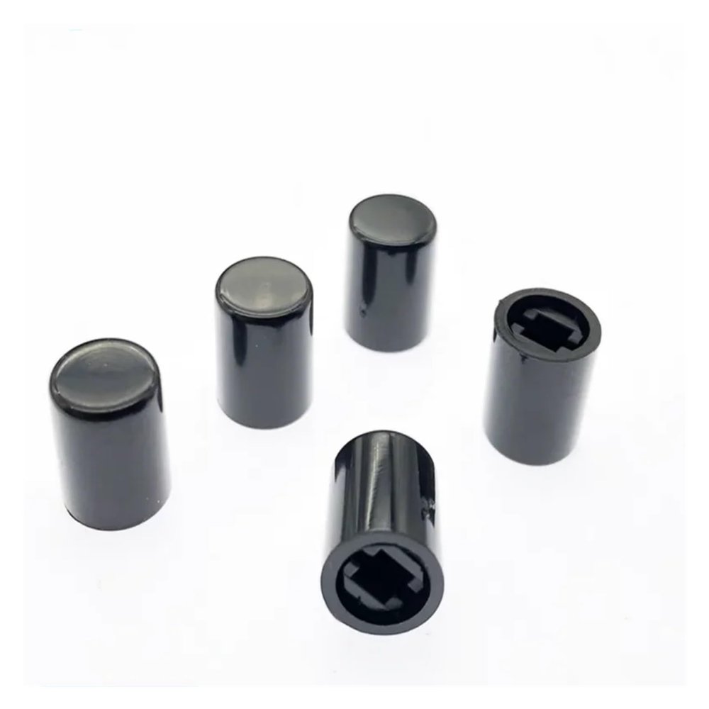 POWTAXBJGD 10pcs 8.5 * 8.5 mm 6 Pin Self-Locking/Momentary Push Button Switch DIP DPDT Multimeter Switch(10pcs Black A11)
