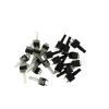 POWTAXBJGD 10pcs 8.5 * 8.5 mm 6 Pin Self-Locking/Momentary Push Button Switch DIP DPDT Multimeter Switch(10pcs Black A11) view 2