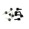 POWTAXBJGD 10pcs 8.5 * 8.5 mm 6 Pin Self-Locking/Momentary Push Button Switch DIP DPDT Multimeter Switch(10pcs Black A11) view 3