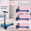 3 Wheel Electric Scooter for Kids Ages 3-8, LCD Display, Colorful Lights, Reliable Thumb Throttle, 3 Adjustable Height, 5Mph Safe Speed and Long Range, Foldable Kids Electric Scooter (Blue) view 2