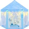 CUBNBUD Frozen Tent for Girls Age 4-7, Princess with Snowflake Lights, Kids Play Tent for Girls Indoor, Princess Castle Playhouse for Toddlers, Blue Frozen Toy 55x53 inch view 1