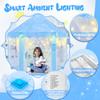CUBNBUD Frozen Tent for Girls Age 4-7, Princess with Snowflake Lights, Kids Play Tent for Girls Indoor, Princess Castle Playhouse for Toddlers, Blue Frozen Toy 55x53 inch view 4