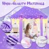 CUBNBUD Princess Tent for Girls Age 4-7 with Star Lights, Kids Play Tent for Girls Indoor, Castle Playhouse Tent for Toddlers, Purple Princess Toy Tent 55x53 inch view 2