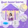 CUBNBUD Princess Tent for Girls Age 4-7 with Star Lights, Kids Play Tent for Girls Indoor, Castle Playhouse Tent for Toddlers, Purple Princess Toy Tent 55x53 inch view 4