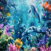 1000 Adult Puzzles, Underwater World, Dolphin and Clownfish Adult Landscape Puzzles, Gifts for Puzzle Enthusiasts view 1