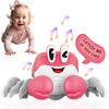 BEKILOLE Tummy Time Toys Baby Toys 6-12 Months | Musical Toddler Boys Girls Birthday Gift for Age 0+ Months | Battery NOT Included - Pink view 1