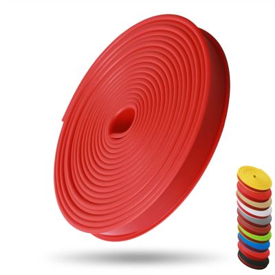 3.2ft Self Adhesive TPE Edge Protector Strip, U-Shape Edge Banding Edge Guard, Corner and Edge Bumper Guards, Edge Protector for Cabinet Repair, Single-Board Protection, Furniture Restoration(Red,16mm