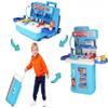 Serena & Jewel Doctor Kit for Pretend Medical Station Set for Kids, 2-in-1 Playset, Doctor Kit with Standing Table and Trolley for Girls Boys view 2