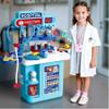 Serena & Jewel Doctor Kit for Pretend Medical Station Set for Kids, 2-in-1 Playset, Doctor Kit with Standing Table and Trolley for Girls Boys view 4