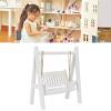 1/12 Miniature Wooden Dollhouse Swing - Exquisite Birch for DIY Decoration and view 4