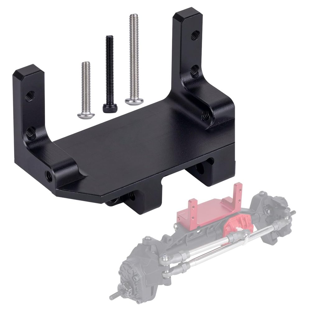 SCX10 III Servo Mount,Servo on Axle Mount, AR45P Portal Axle 4-Link Suspension for 1/10 RC Crawler Car SCX10 III Aluminum Alloy Upgrade Parts (Black)