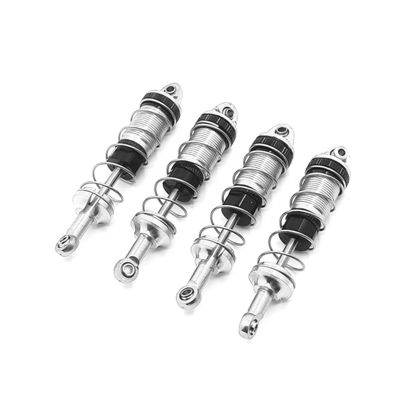 1/12 RC Car Upgrade Parts MN128 MN86 4 Pieces Metal Oil Shock Absorber Damper Suitable for MN128 MN86 MN86S MN86K MN86KS MN G500(Silver)