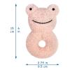 Doindute Baby Frog Soft Rattle Toy, Plush Frog Infant Shaker Rattle Easy-Grasp Stuffed Animal Toy, Gifts for Newborns Babies Toddlers Boys Girls, Pink, 6 Inches view 2