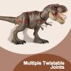 HAYXUN T Rex Action Figure Dinosaur Toys for Kids- Tyrannosaurus Rex Toy with Continuing Head Strike, Snapping Chomp Attack, Roar Sound, Light Up, Tail Flick Attack, Birthday, for Kids 3-8 view 3