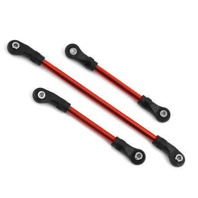 1/10 RC Crawler Upgrade Parts Metal Steering Link 117mm Trailing Link 60mm Link 63mm 8146 Compatible with TRX-4(Red)