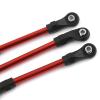 1/10 RC Crawler Upgrade Parts Metal Steering Link 117mm Trailing Link 60mm Link 63mm 8146 Compatible with TRX-4(Red) view 3