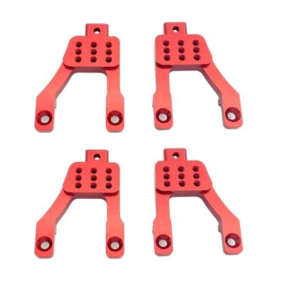 1/12 RC Crawler Upgrade Parts Metal Front and Rear Shock Tower Bracket Compatible with MN128 MN86 MN86S MN86K MN86KS MN G500(Red)