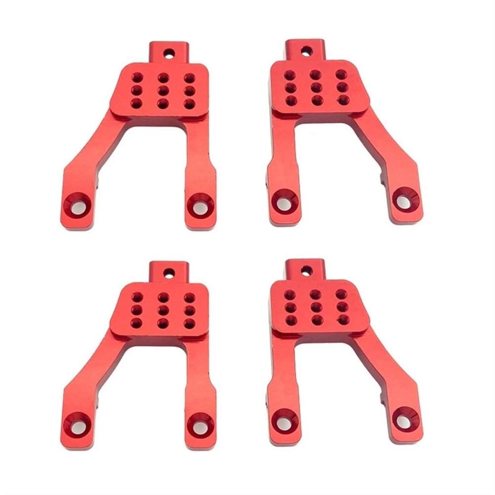 1/12 RC Crawler Upgrade Parts Metal Front and Rear Shock Tower Bracket Compatible with MN128 MN86 MN86S MN86K MN86KS MN G500(Red)