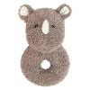 Doindute Baby Rhino Soft Rattle Toy, Plush Rhino Infant Shaker Rattle Easy-Grasp Stuffed Animal Toy, Gifts for Newborns Babies Toddlers Boys Girls, Brown, 6 Inches view 1