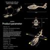 OYDL C123 RC Helicopter Model,1/36 2.4G 6CH 6G/3D 6-Axis Gyro Single-Rotor Remote Control Airplane Flying Military Aircraft Toy with Optical Flow Positioning for Beginner Adults - RTF view 3