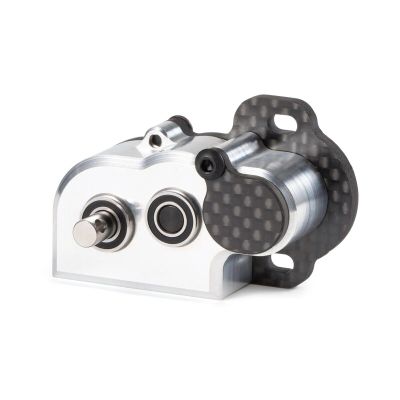 Tiny Portal Transmission 48P Gearbox with Slipper Pad for 1/10 LCG Chassis Cheater Rigs Capra AR45P CP44 Enduro Comp Fox Portal Axle Comp Builds (Silver)