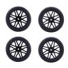 1/10 RC Car Tires, Stable Driving for Remote Control Climbing Vehicle, 4pcs Compatible with 1/10 RC Car, Black (Black) view 2