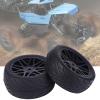 1/10 RC Car Tires, Stable Driving for Remote Control Climbing Vehicle, 4pcs Compatible with 1/10 RC Car, Black (Black) view 4