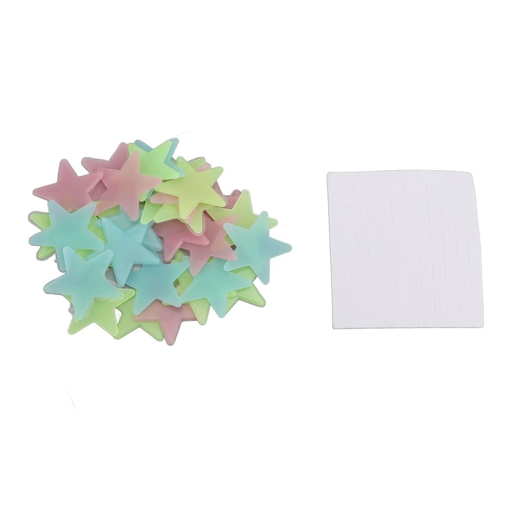1000 Pcs Glow in The Dark Stars Wall Stickers, 3cm Glow in The Dark Stars Stickers Glow in The Dark Stars Ceiling Wall Adhesive 3D Glowing Stars for Ceiling