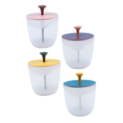 Ipetboom 4pcs Face Maker Bubble Whipped Bottle Bubble Cup Foamer Device Cup for Travel Portable