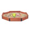 RSBQBATA Octagon Sandbox with Cover, Oxford Cloth Waterproof Sand Pit Cover, Wood 4 Benches, Sandboxes for Backyard Patio Garden Beach view 1