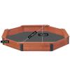 RSBQBATA Octagon Sandbox with Cover, Oxford Cloth Waterproof Sand Pit Cover, Wood 4 Benches, Sandboxes for Backyard Patio Garden Beach view 2