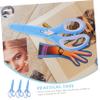 HOOTNEE 3pcs Boy Girl Scissors Ergonomic Preschool Crafting Tool with Non- Handles for Classroom and Home Use Stainless Steel Blades for Projects and Scrapbooking view 3
