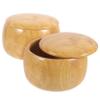HOOTNEE 2pcs Solid Jar Chess Holder Lidded Storage Container for Go Chess Pieces Wooden Bowl for Storage Box view 1