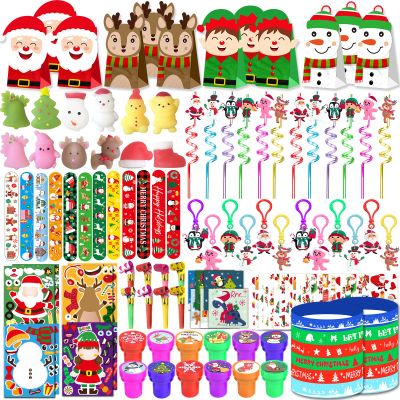 316Pcs Christmas Party Favors, Birthday Party Supplies Decor, Goodie Bag Stuffers, Advent Calendar Pinata Fillers, Treasure Box, Classroom Rewards Prize, Stocking Stuffers for Kids (Christmas)